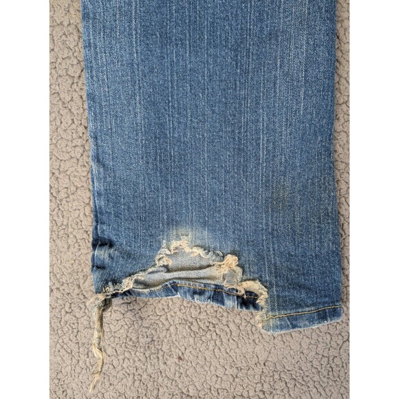 LEVI'S 504 Slouch Flared Low Rise Stretch Blue Denim Jeans Women's 11 M 32x31 - Picture 12 of 14